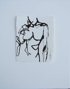 Ink #6, Petite Ink on Paper Figurative Drawing