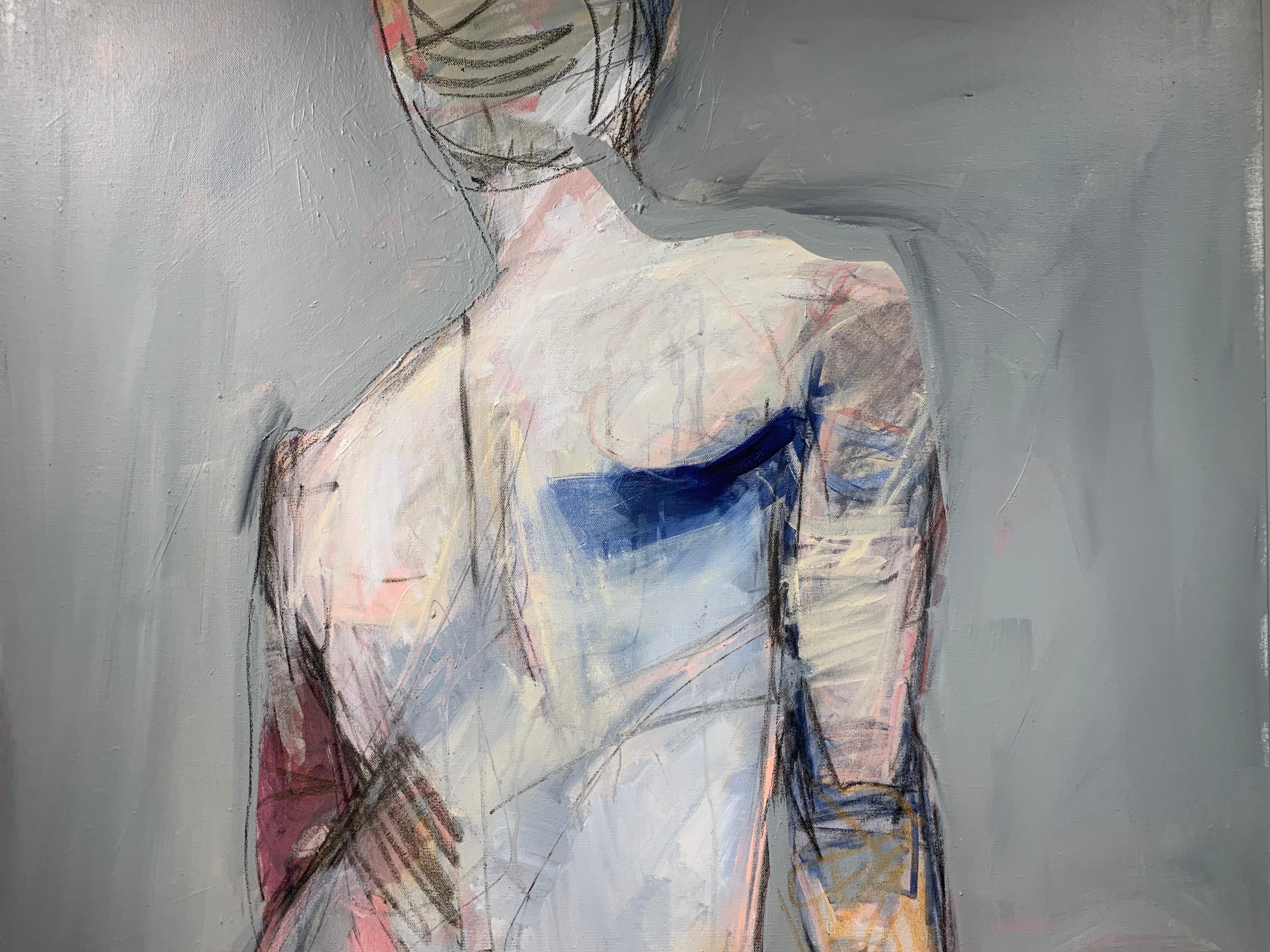 Still by Kelley Ogburn, Mixed Media Vertical Contemporary Nude Painting 7