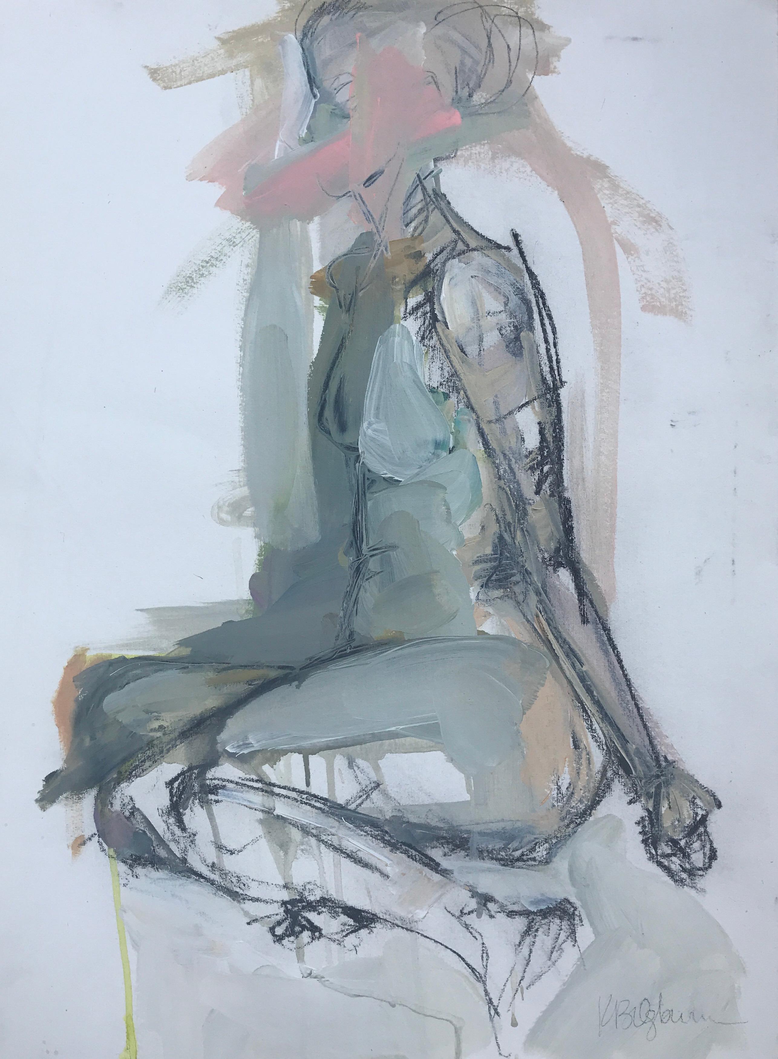 Today's Efforts, Kelley Ogburn 2018, Medium Vertical Nude on Paper - Art by Kelley B. Ogburn