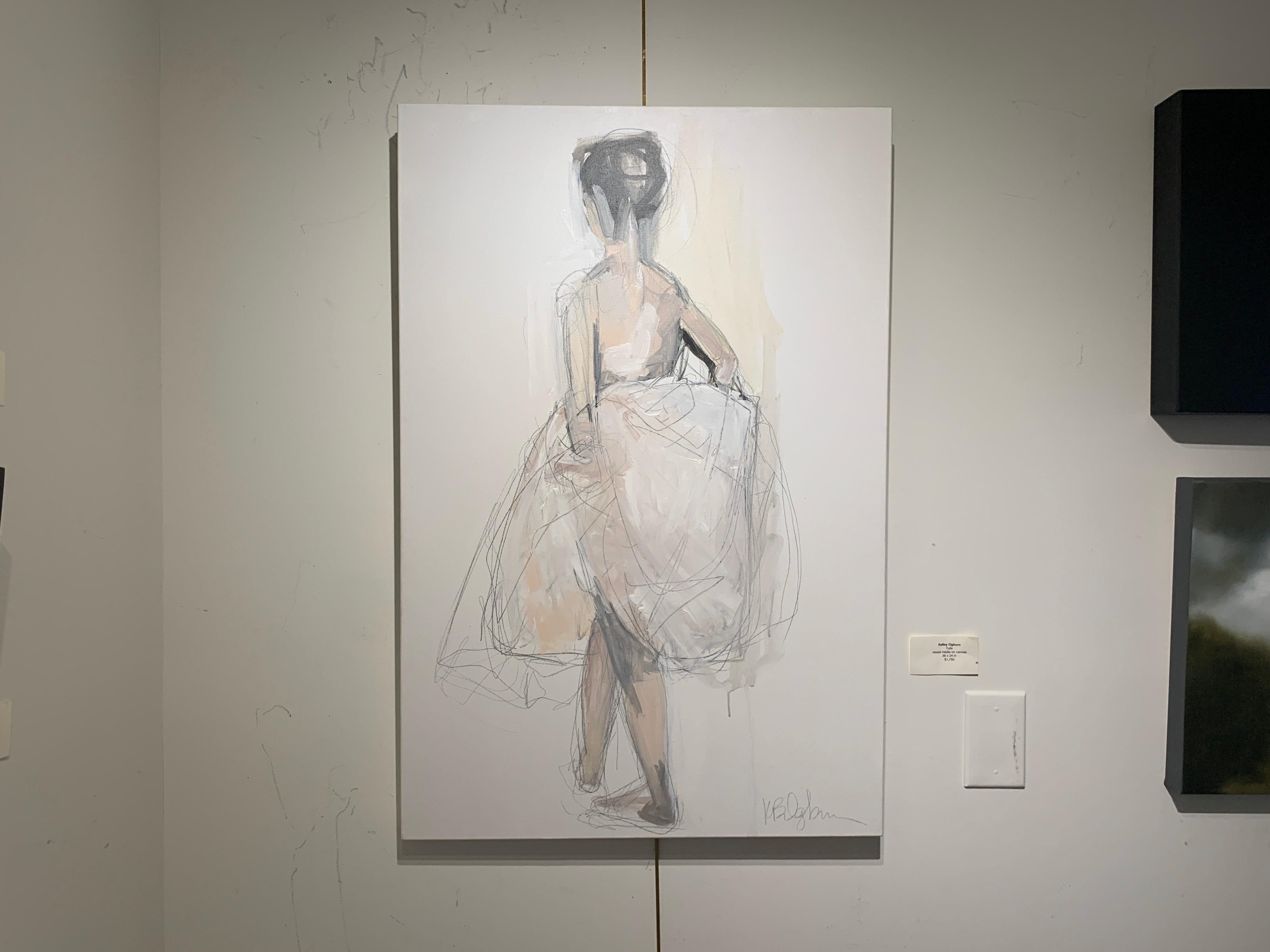 Tulle by Kelley Ogburn Medium Vertical Ballerina Painting on Canavas 1