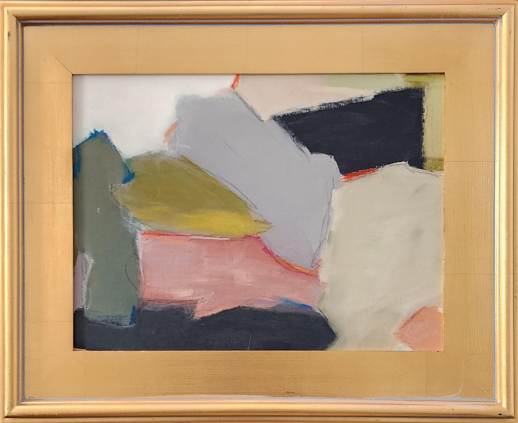 Distant Thoughts (Abstrait gestuel, Pastel, Toned-Down, ~43% OFF LIST PRICE) - Painting de Kelley Carman