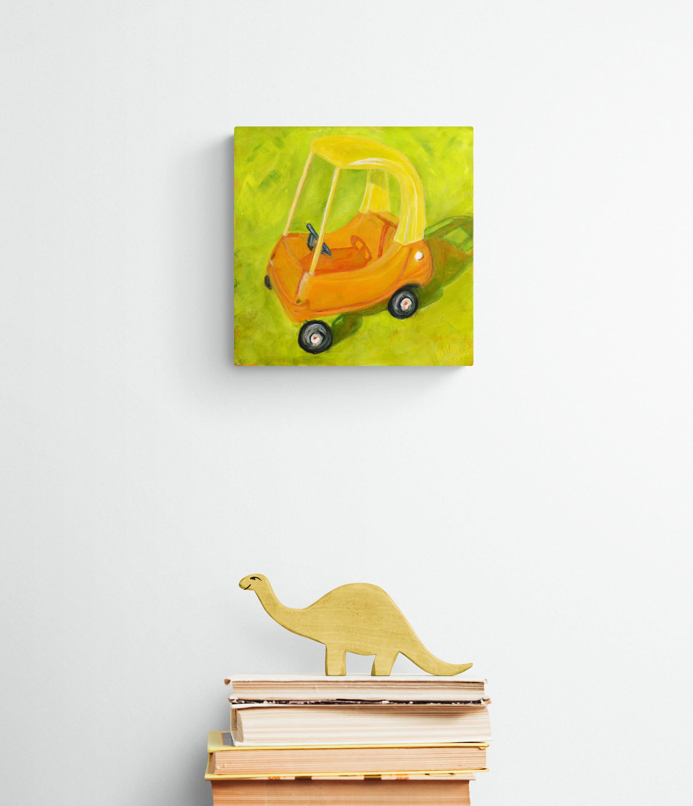 Kelley Carman
First Car (Figurative, Cozy, Coupe, Yellow, Orange, Green, Car)
Acrylic and Oil Stick
Year: 2022
Size: 12x12x1.5in
Signed
COA provided 
Ref.: 924802-2037

Tags: Figurative, Cozy, Coupe, Yellow, Orange, Green, Car  

