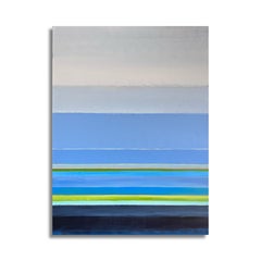 Of the Same Stripe (Abstract, Geometric, Pattern, Waterscape, Skyscape, Blue)