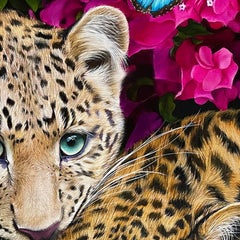 Realistic Cheetah Painting, "Love Bite"