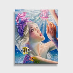 Surrealist Ocean Painting, "Jellyfish Dreams"
