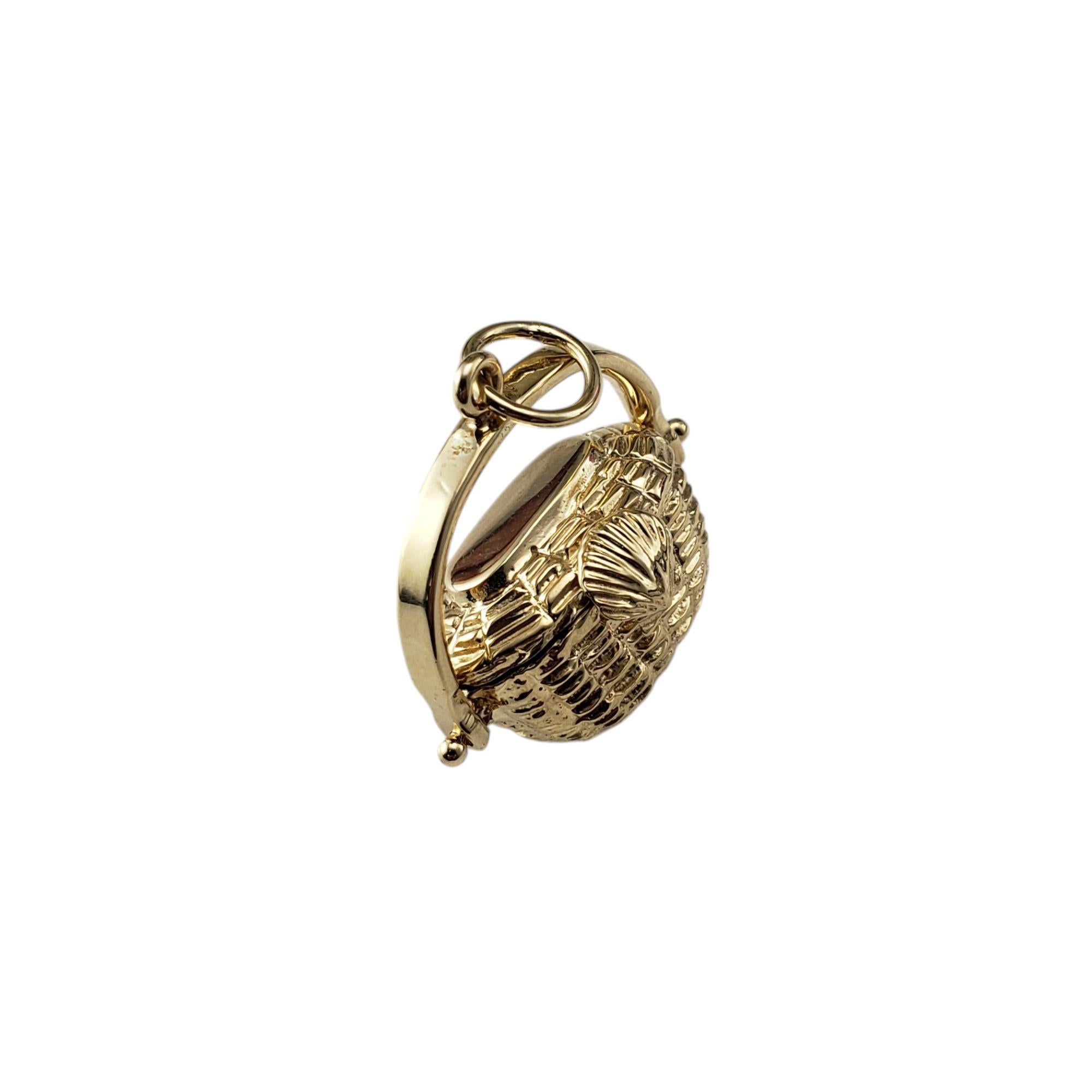 Contemporary Kelli J 14K Yellow Gold Nantucket Basket Charm #21159 For Sale