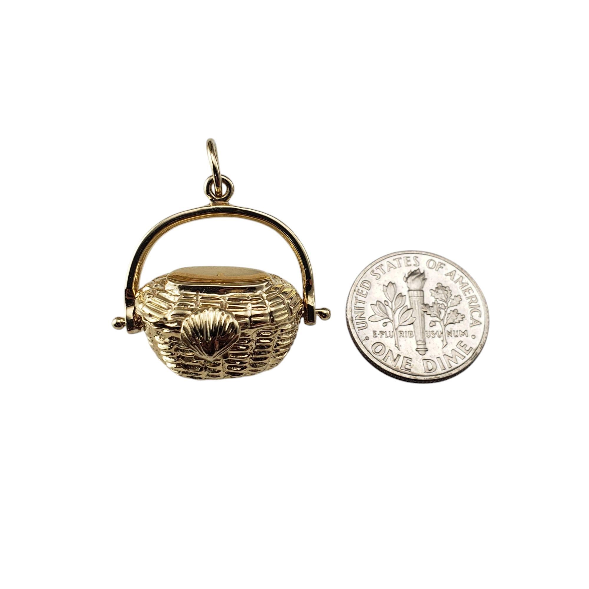 Kelli J 14K Yellow Gold Nantucket Basket Charm #21159 For Sale 1