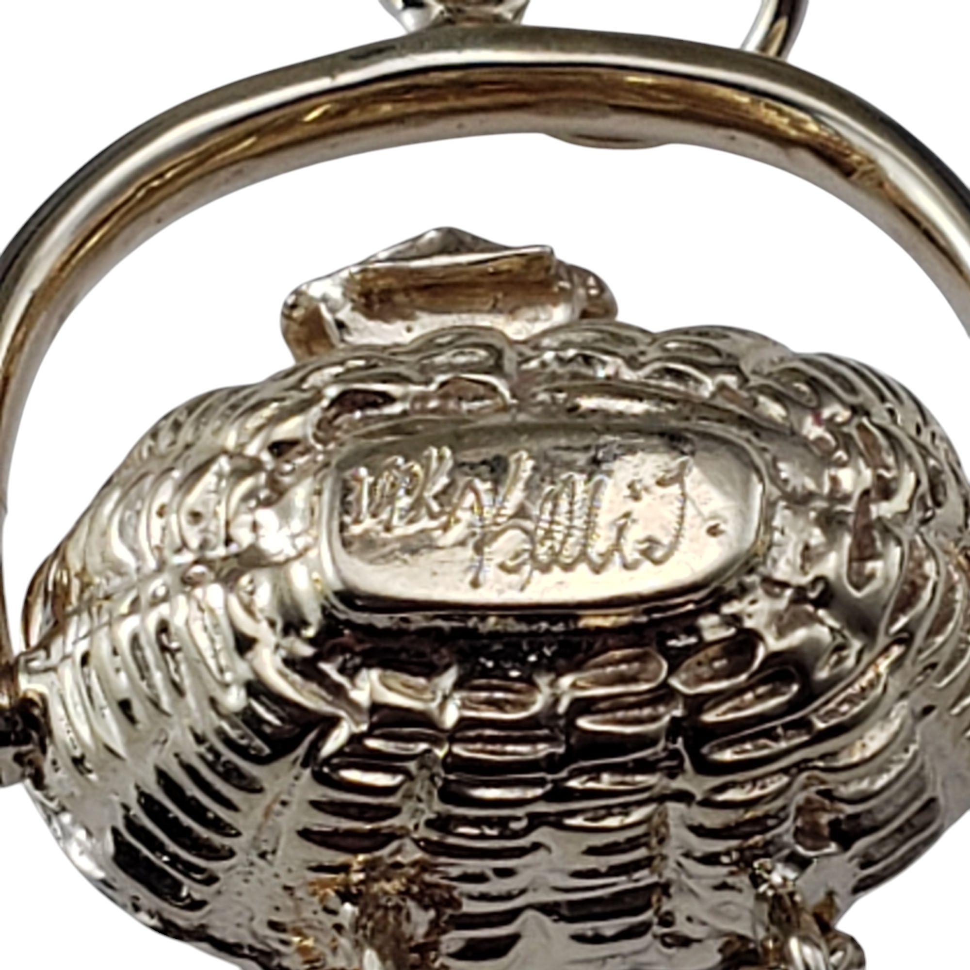 Kelli J 14K Yellow Gold Nantucket Basket Charm #21159 For Sale 2