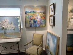 Marsh Awakening by Kelli Kaufman Large Framed Oil and Wax Landscape Painting