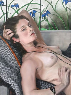 Kelli Vance, Self Portrait as Maika (...), photorealist oil painting, 2020