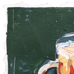 « A Cold One » - Nature morte abstraite originale représentant un cocktail, œuvre d'art à l'acrylique sur papier