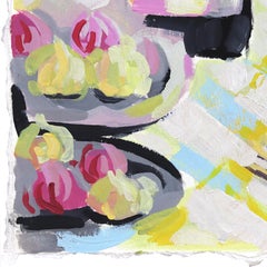 Un día de hielo - Vibrante bodegón pintado sobre papel