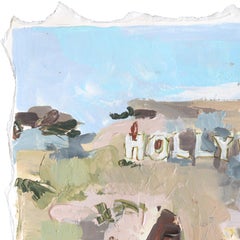 Big Hollywood - Paisaje Abstracto Los Angeles Pintura Mixta sobre Papel