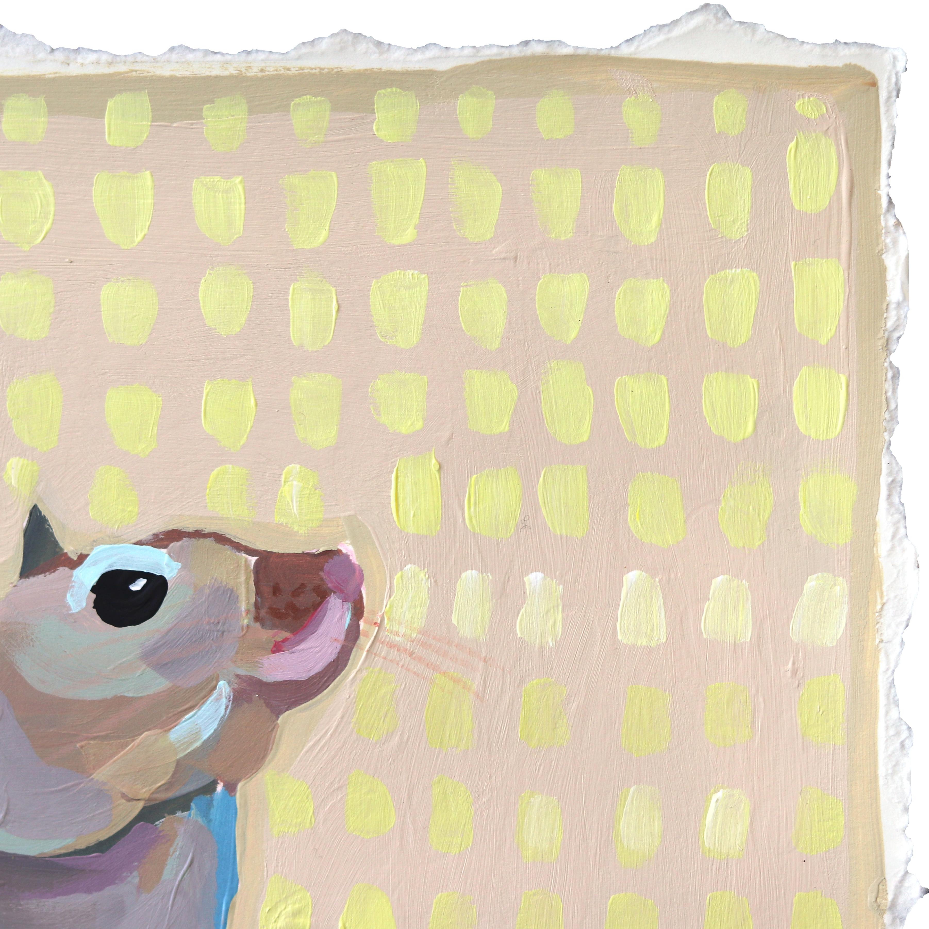 Cuento Azul -  Ratón figurativo Pintura sobre papel en venta 1