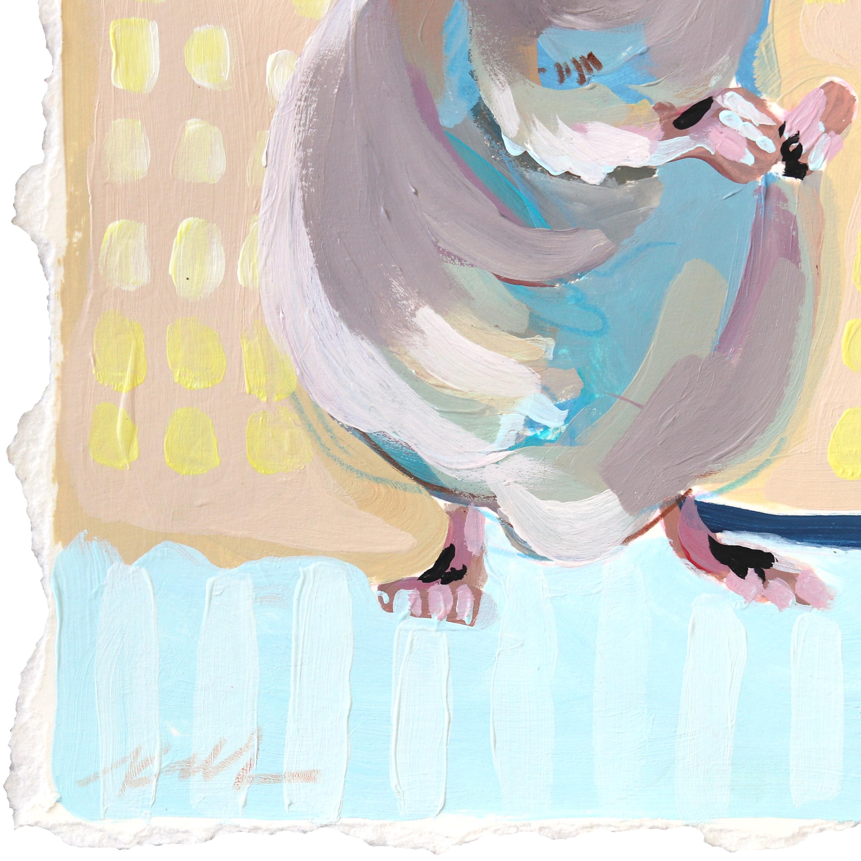 Cuento Azul -  Ratón figurativo Pintura sobre papel en venta 2