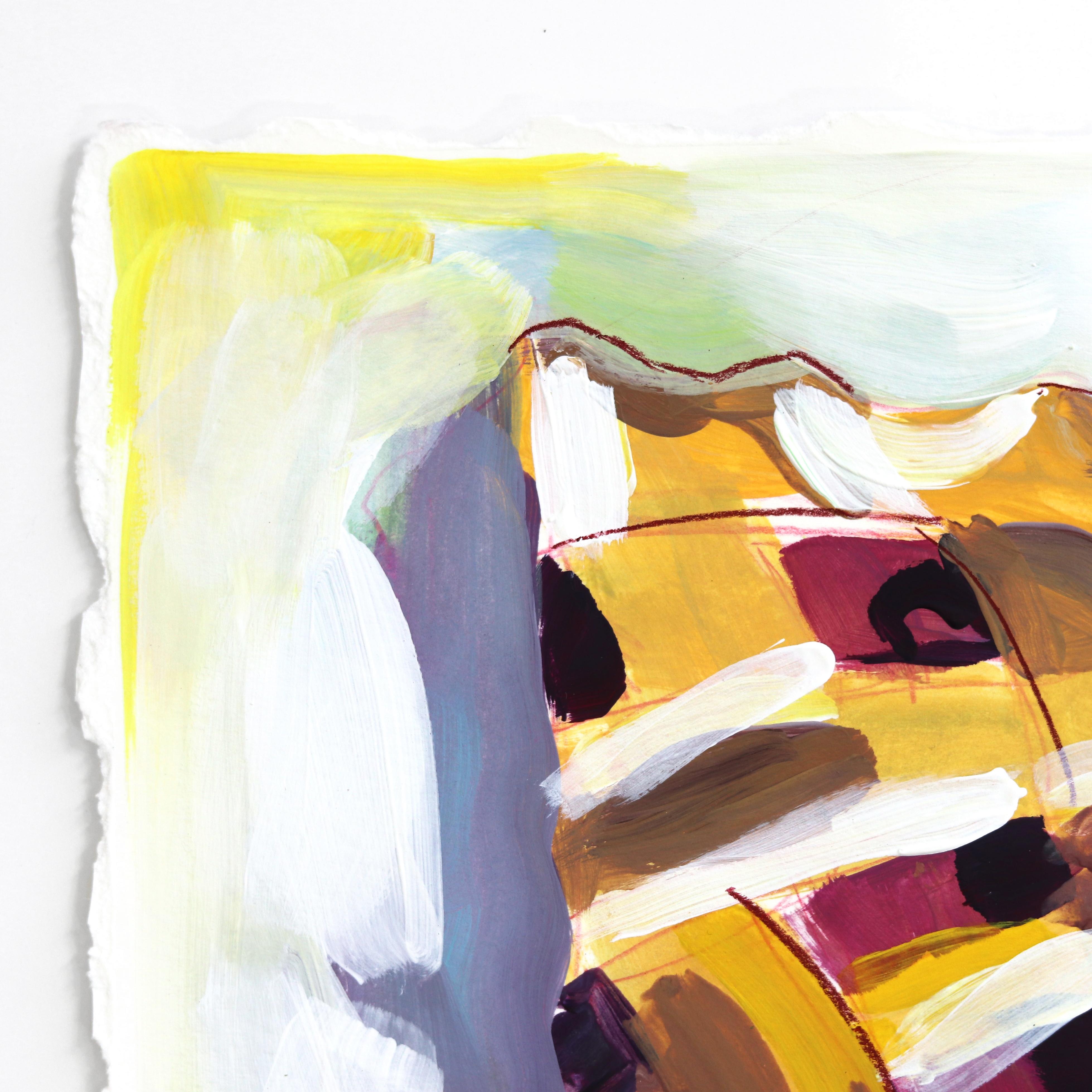 Blauer Beerenschale – farbenfrohes Dessertgemälde – Painting von Kellie Newsome