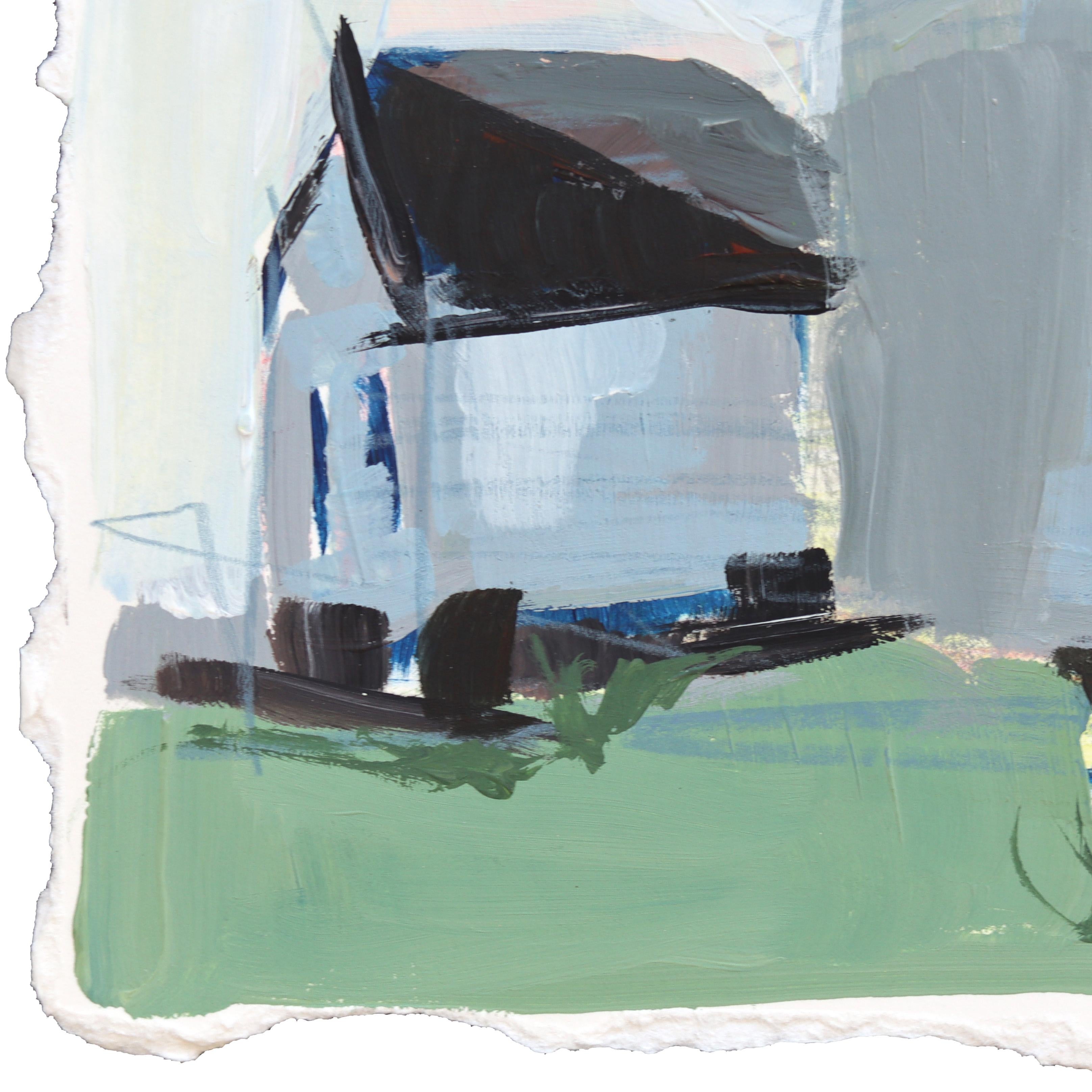 Boston Light - Original-Leuchtturm-Stillleben Gemischte Medien Malerei auf Papier (Zeitgenössisch), Painting, von Kellie Newsome