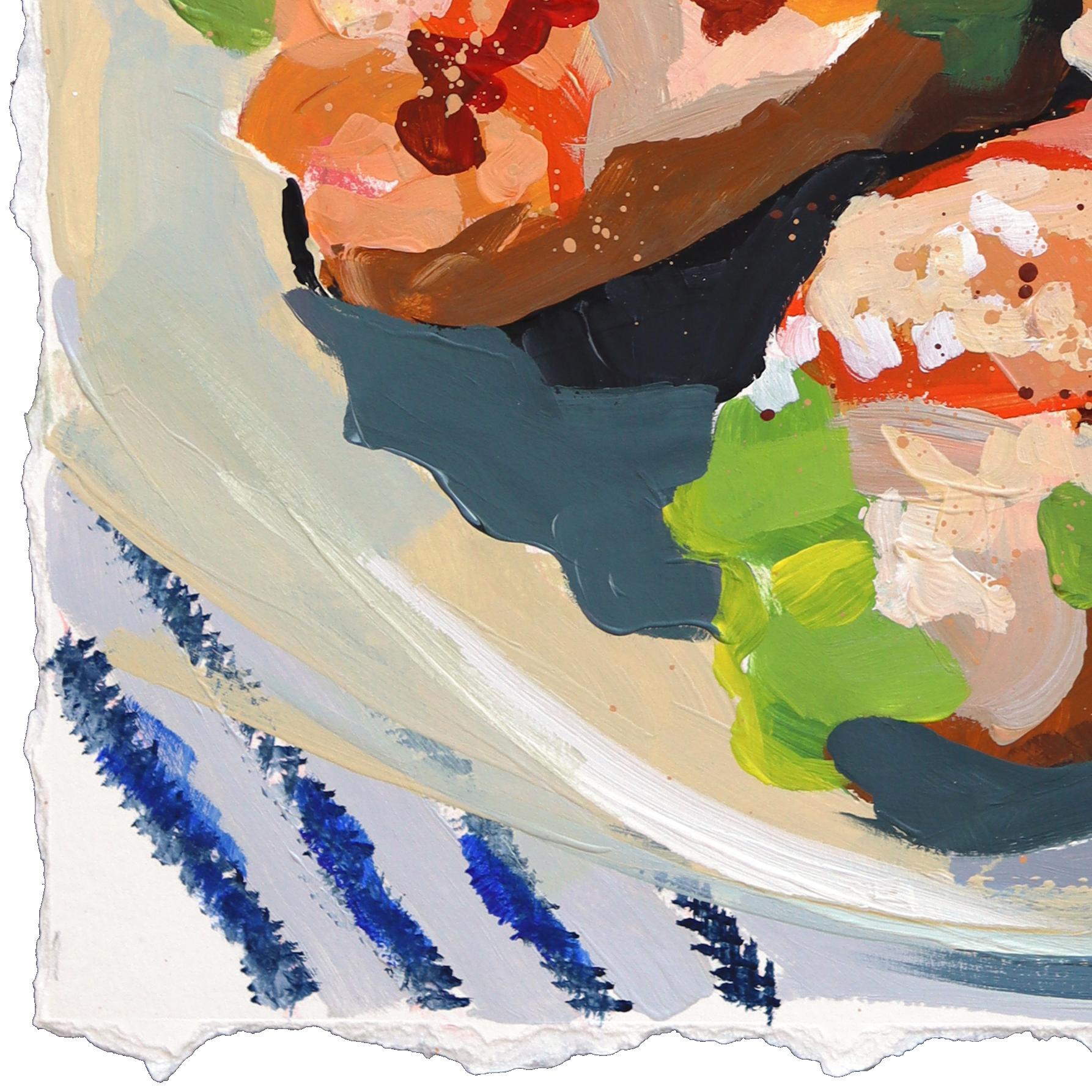 Boston's Best Lobster Rolls - Food Still Life Color Drenched Mixed Media Artwork im Angebot 4