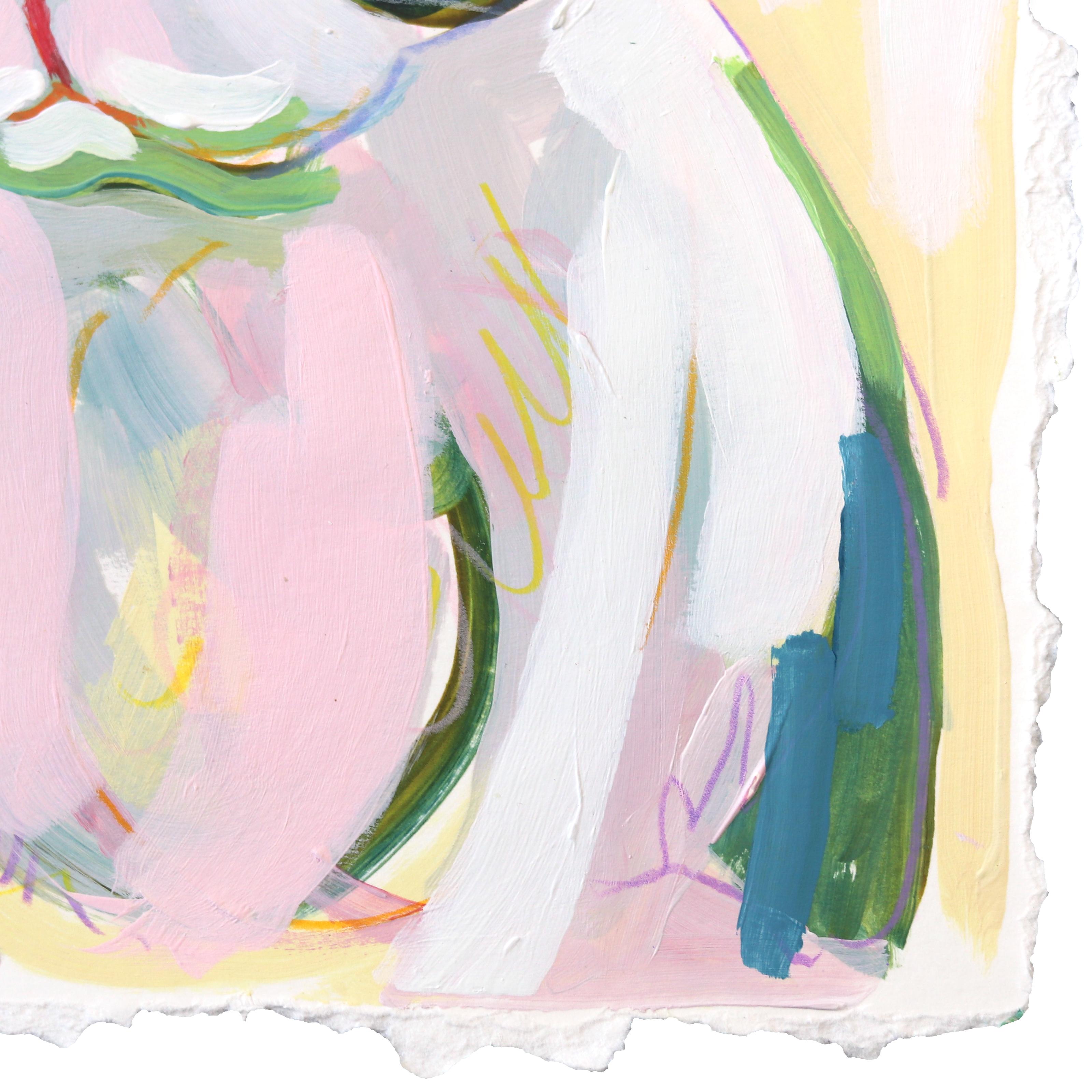 Bunny Boy  Peinture figurative au pastel sur papier Bunny Boy - Contemporain Mixed Media Art par Kellie Newsome