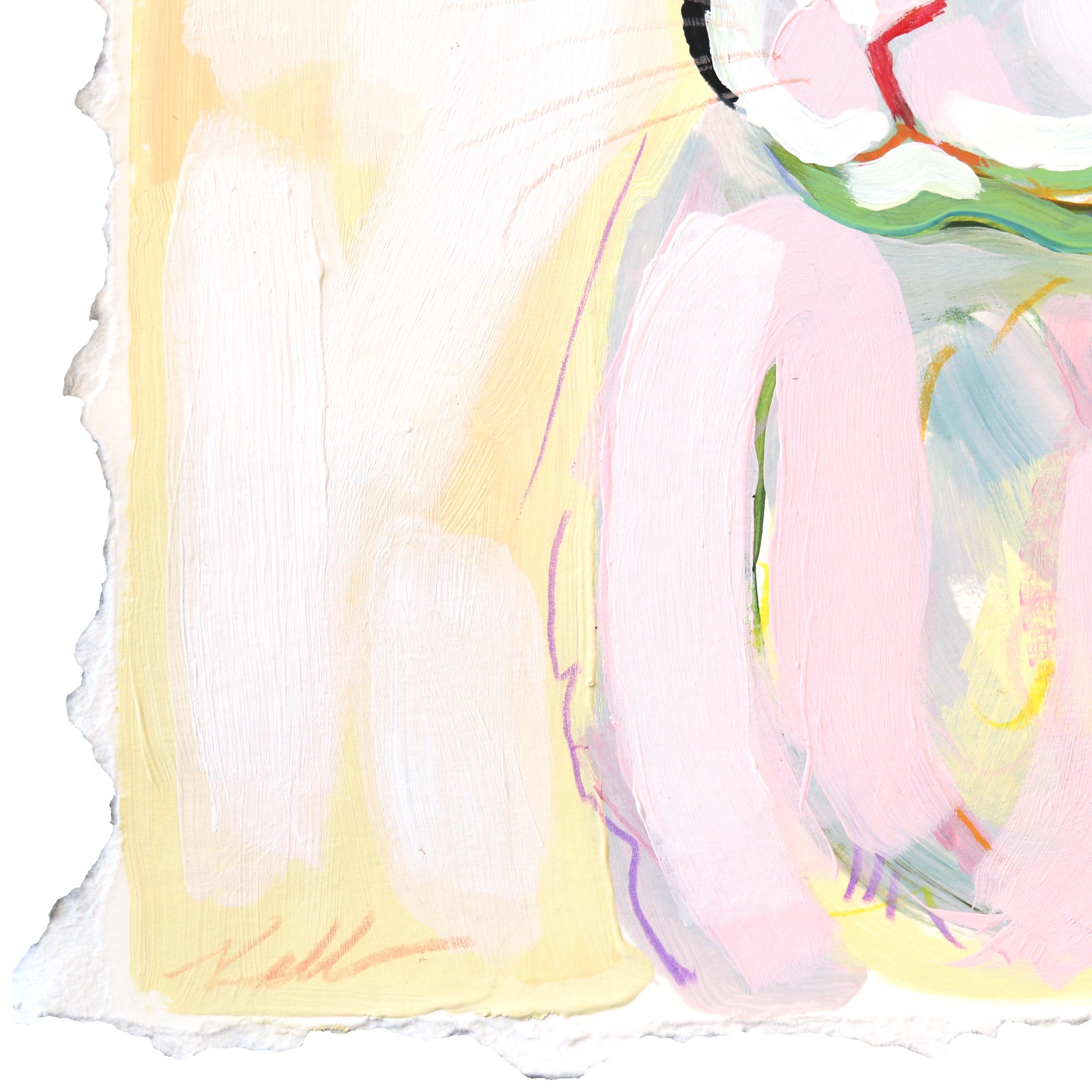 Bunny Boy  Peinture figurative au pastel sur papier Bunny Boy en vente 2