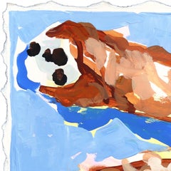 Cannoli - Pittura originale a tecnica mista su carta di un dessert italiano colorato