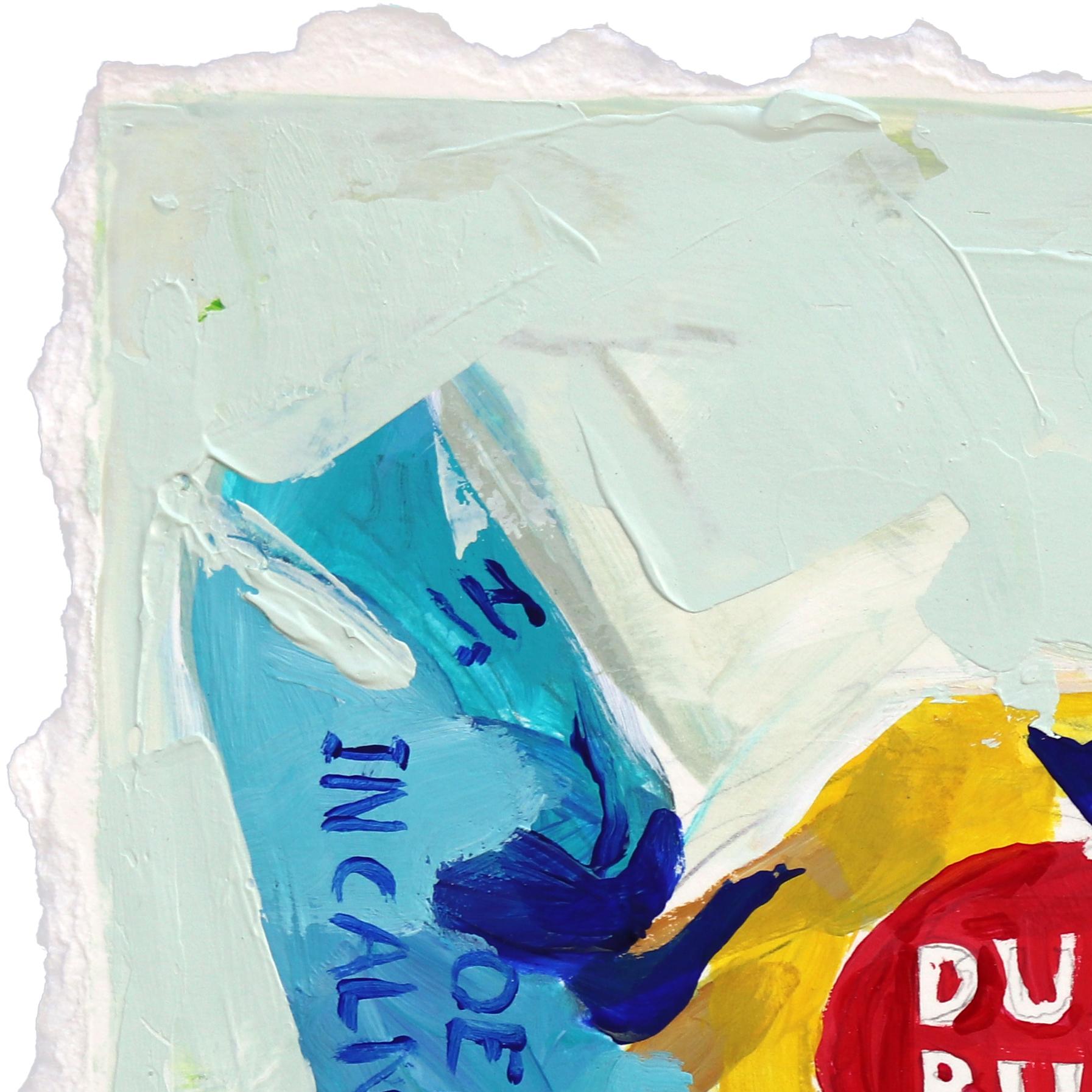 Dubble Bubble - Natura morta astratta colorata e giocosa di caramelle su carta - Painting di Kellie Newsome