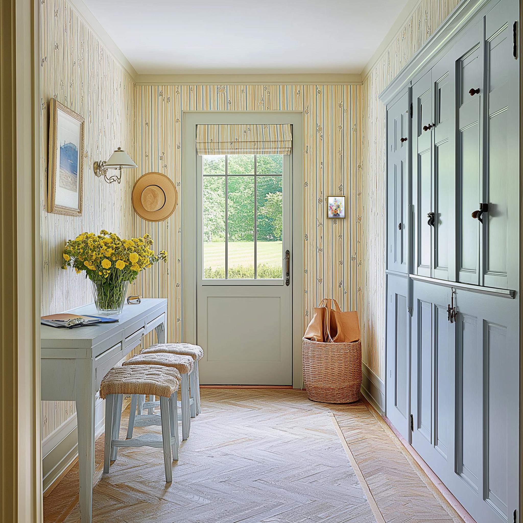 Blumen & Töpferwaren - Gerahmte bunte Stillleben Mixed Media Kunstwerk auf Leinwand im Angebot 3