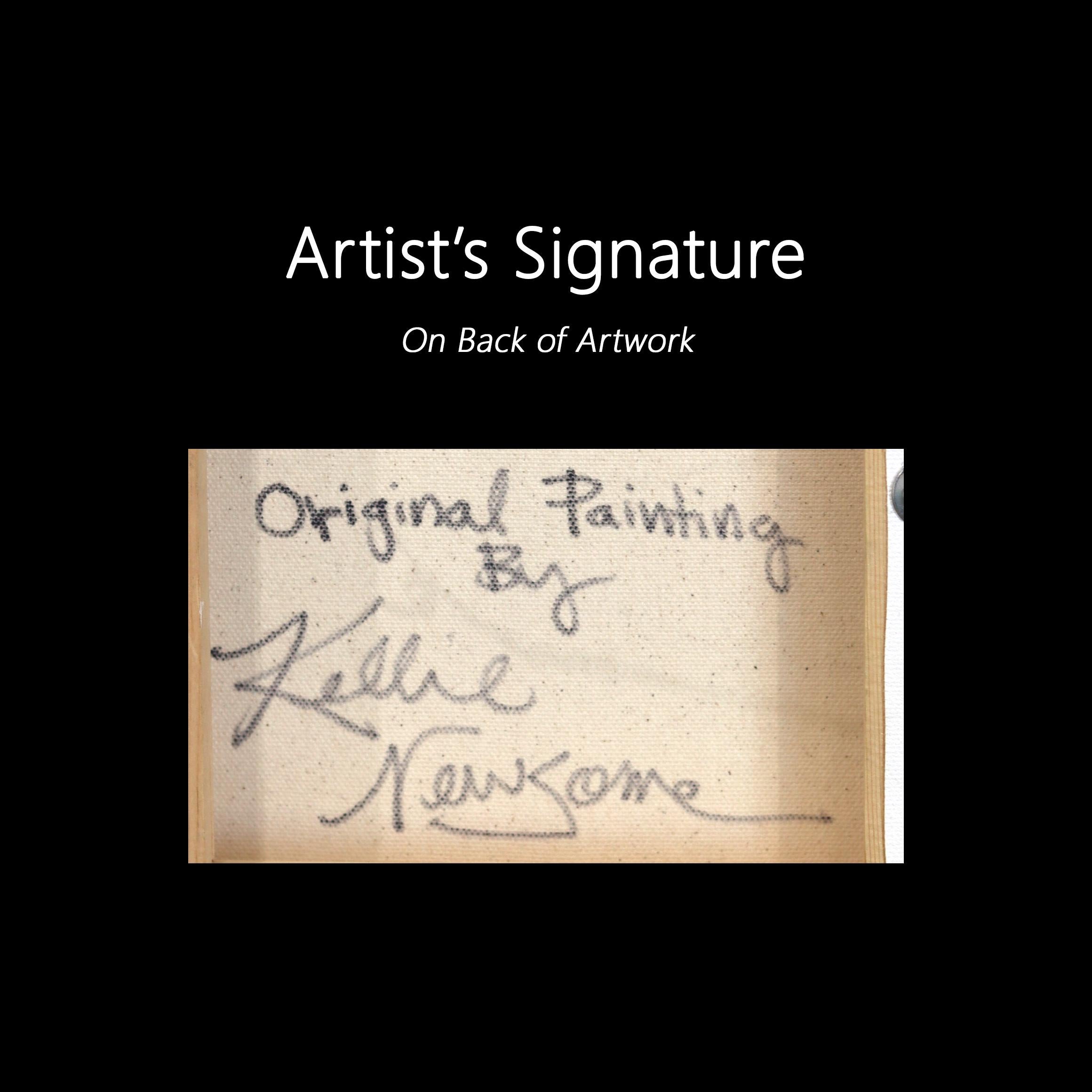 Blumen & Töpferwaren - Gerahmte bunte Stillleben Mixed Media Kunstwerk auf Leinwand im Angebot 6