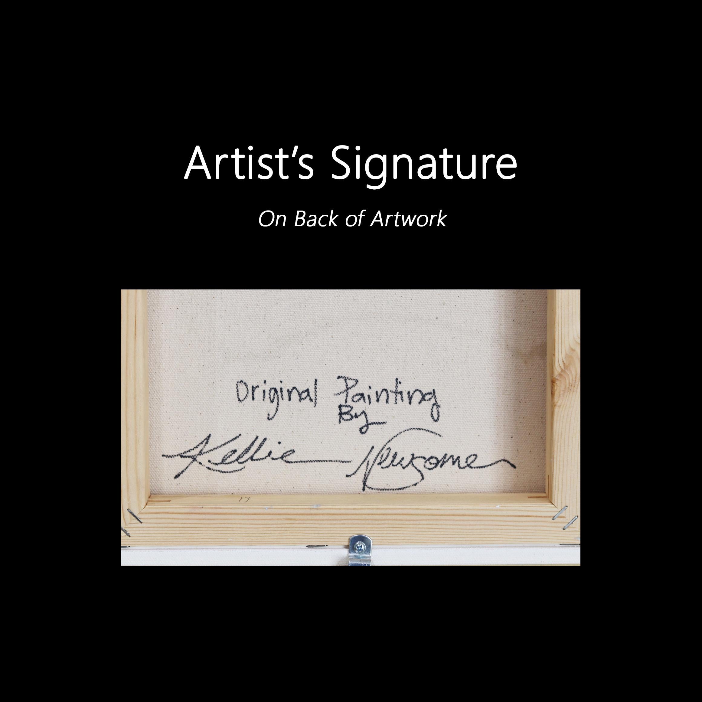 Flowers With Ruffles - Framed Abstract Colorful Still Life Mixed Media Artwork For Sale 4