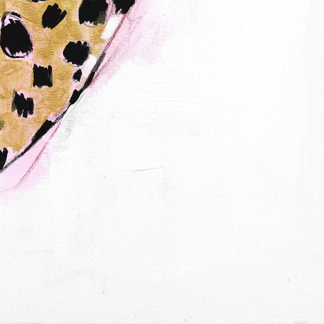 Gold And Bold Cheetah - Original Large Wild Animal Painting Pink Cheetah Artwork For Sale 9