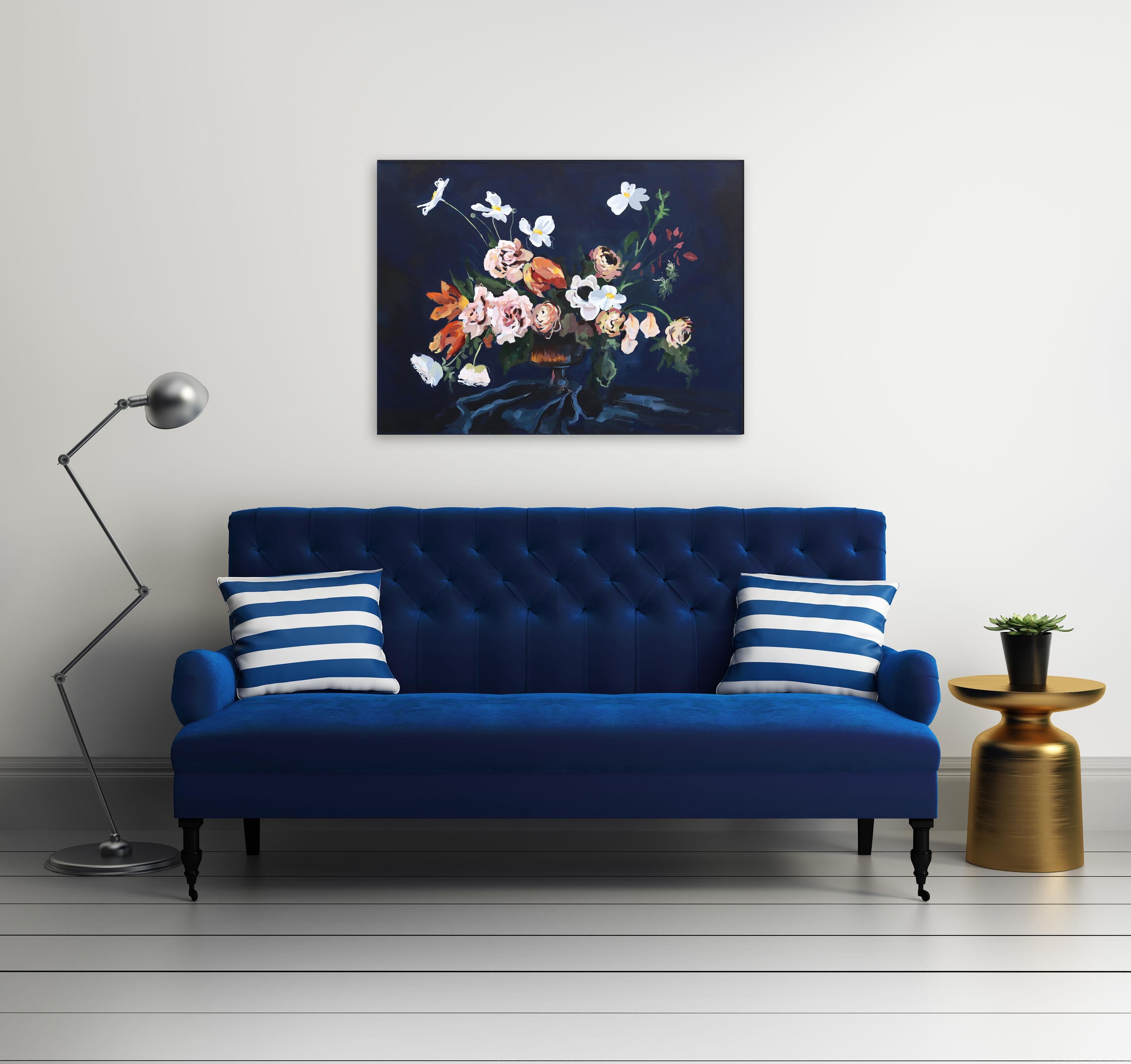 Großes Blumenstillleben Contemporary Impressionist Painting - Harvest Flowers im Angebot 6