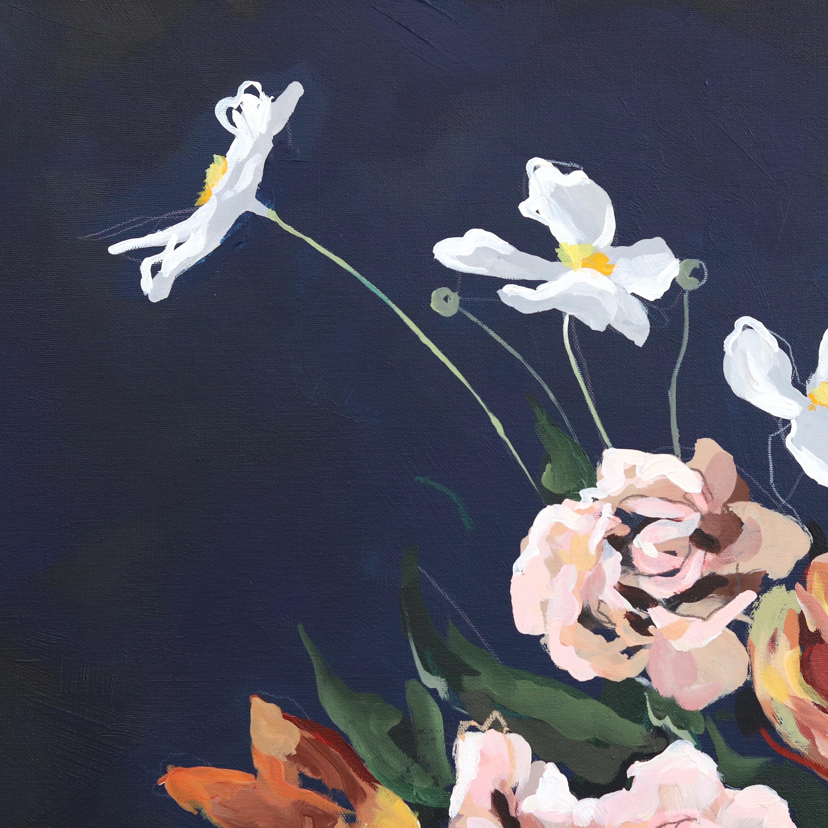 Großes Blumenstillleben Contemporary Impressionist Painting - Harvest Flowers im Angebot 1