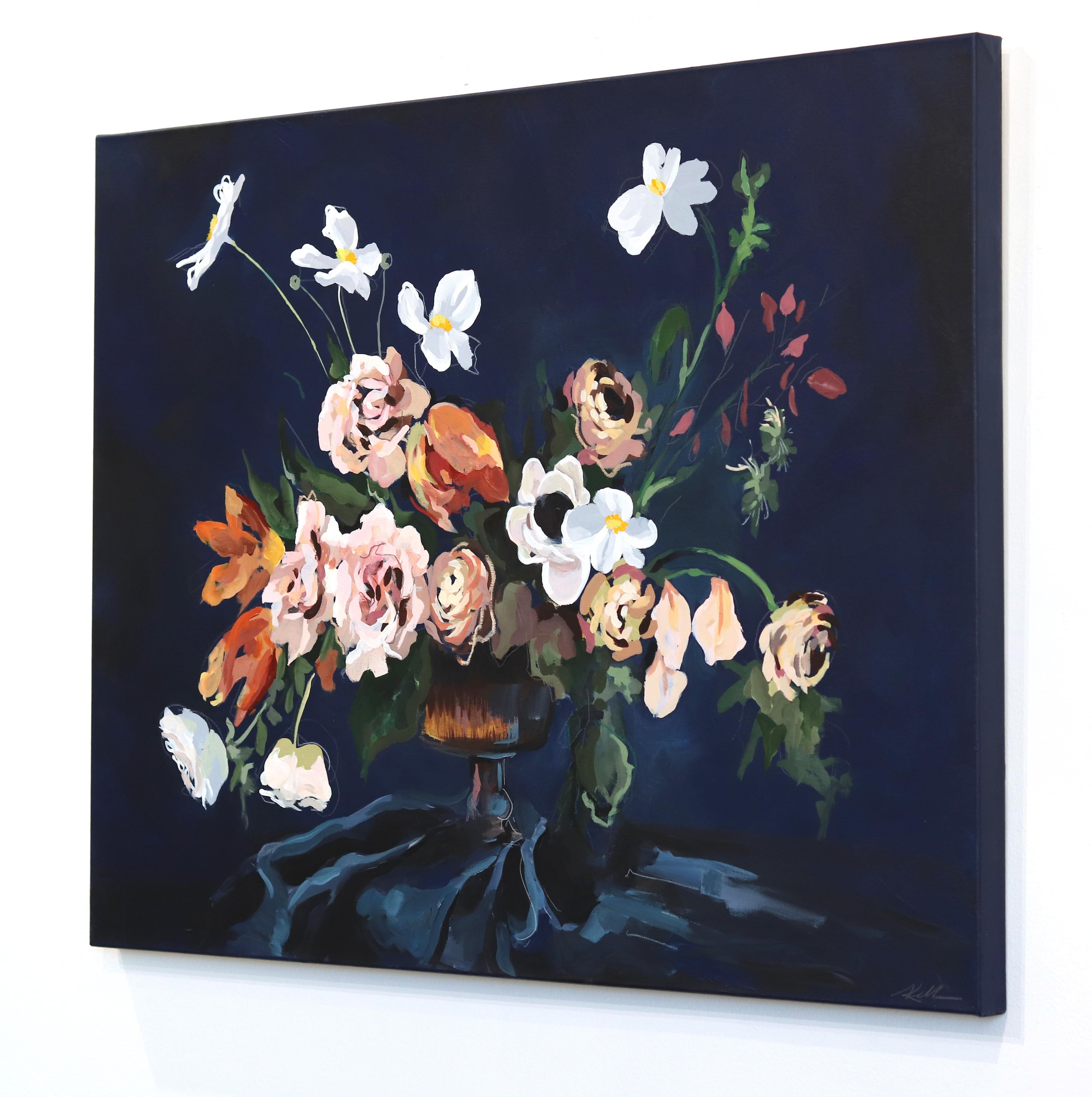 Großes Blumenstillleben Contemporary Impressionist Painting - Harvest Flowers im Angebot 2