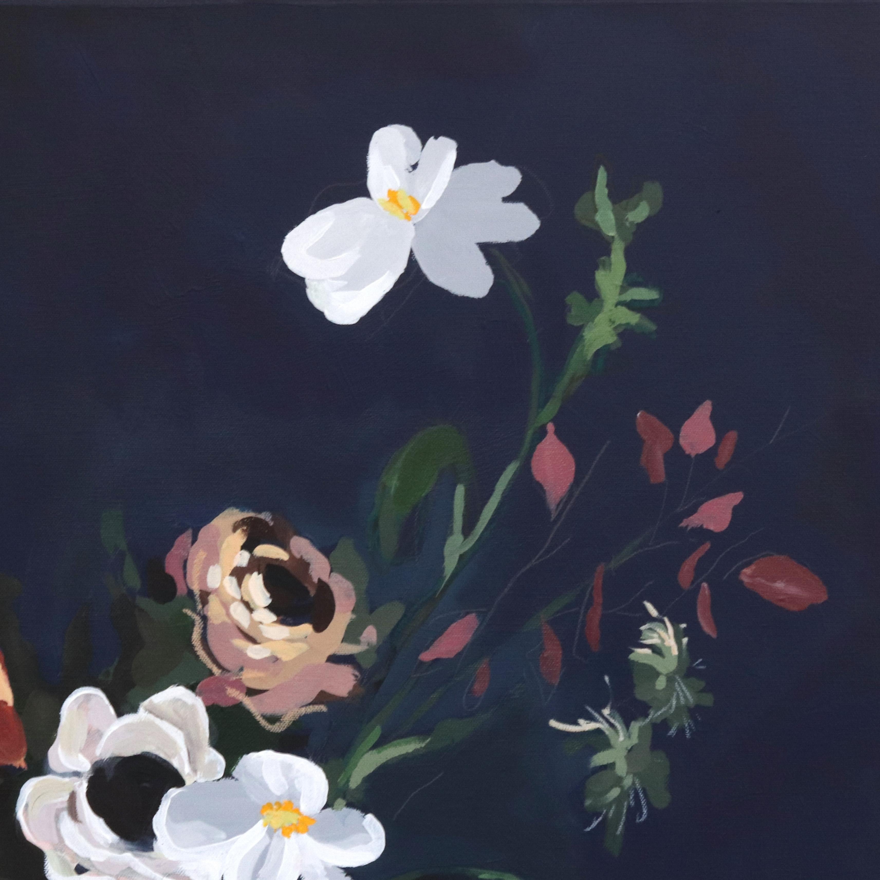 Großes Blumenstillleben Contemporary Impressionist Painting - Harvest Flowers im Angebot 3