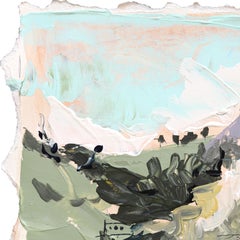 Hollywood Hills - Paesaggio astratto di Los Angeles Pittura mista su carta