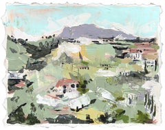 Kellie Newsome - Hollywood Hills - Abstract Landscape Los Angeles Mixed Media Painting on Paper Hollywood Hills - Abstract Landscape Los Angeles Mixed Media Painting on Paper