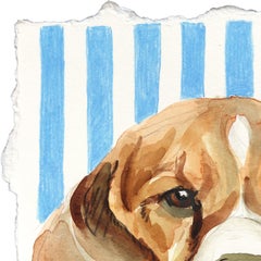 I Hunt Rabbits - Original Dog Pet Portrait Mixed Media Painting - Beagle