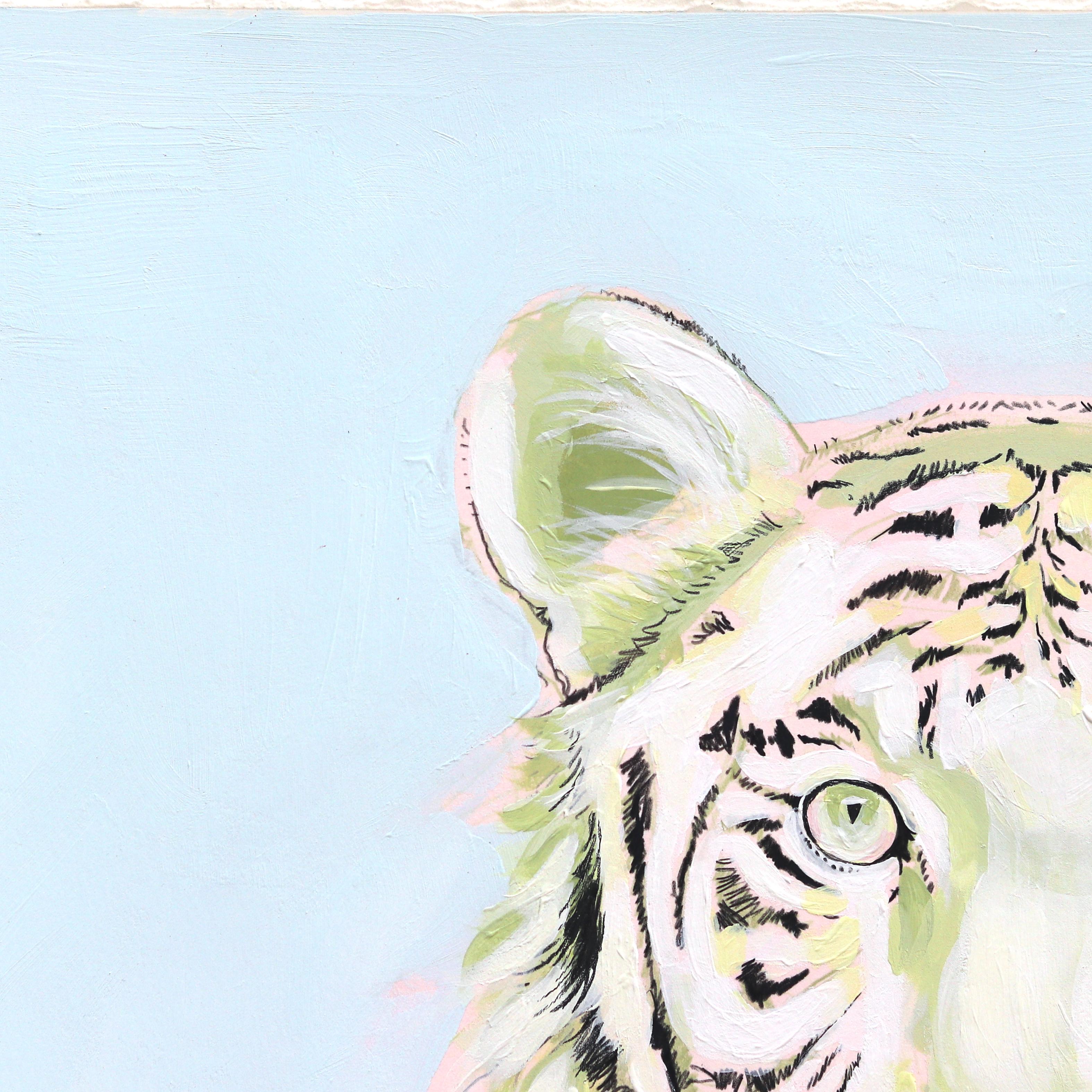 Amor Intenso - Pintura Abstracta Tigre sobre Papel en venta 1