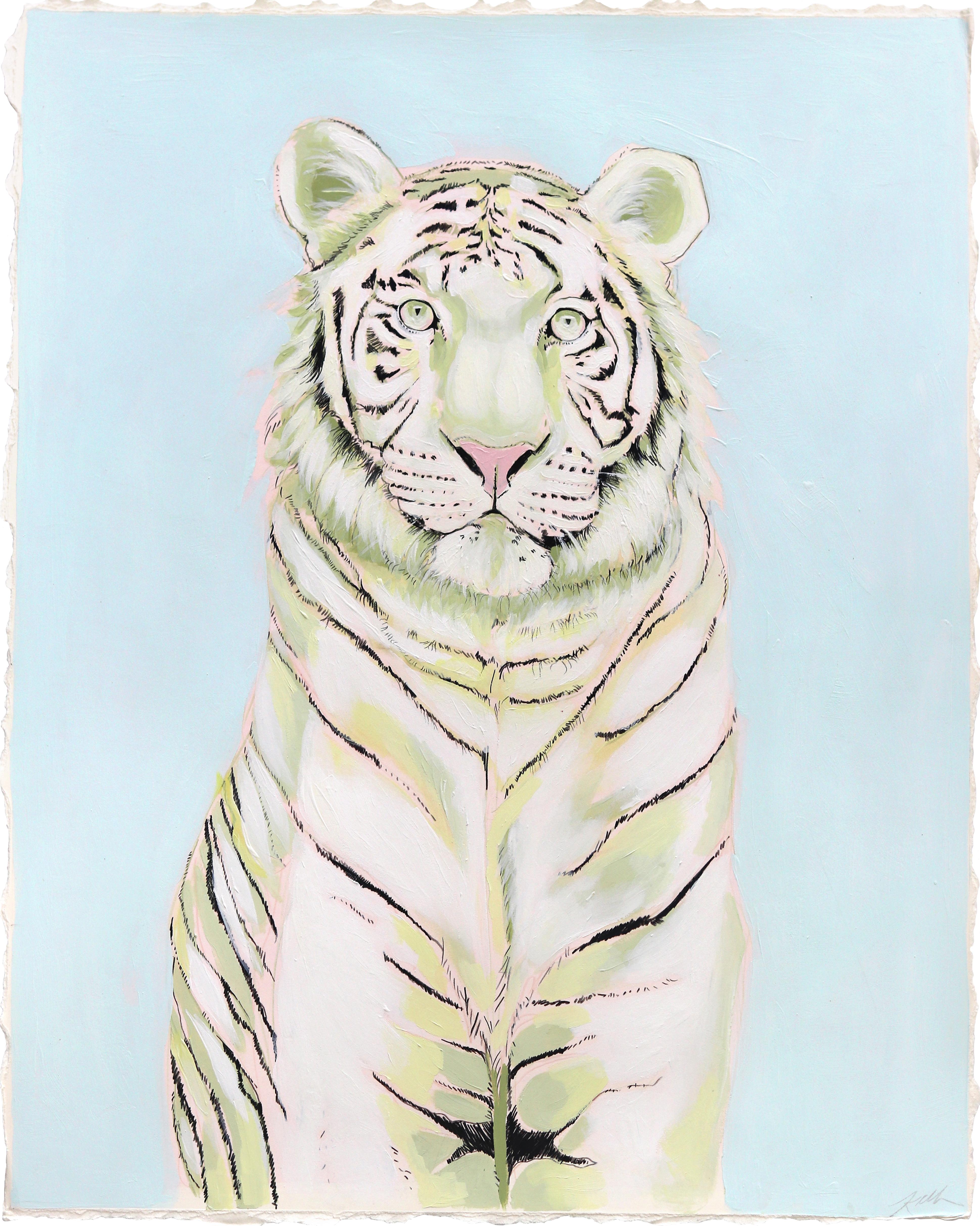 Amor Intenso - Pintura Abstracta Tigre sobre Papel