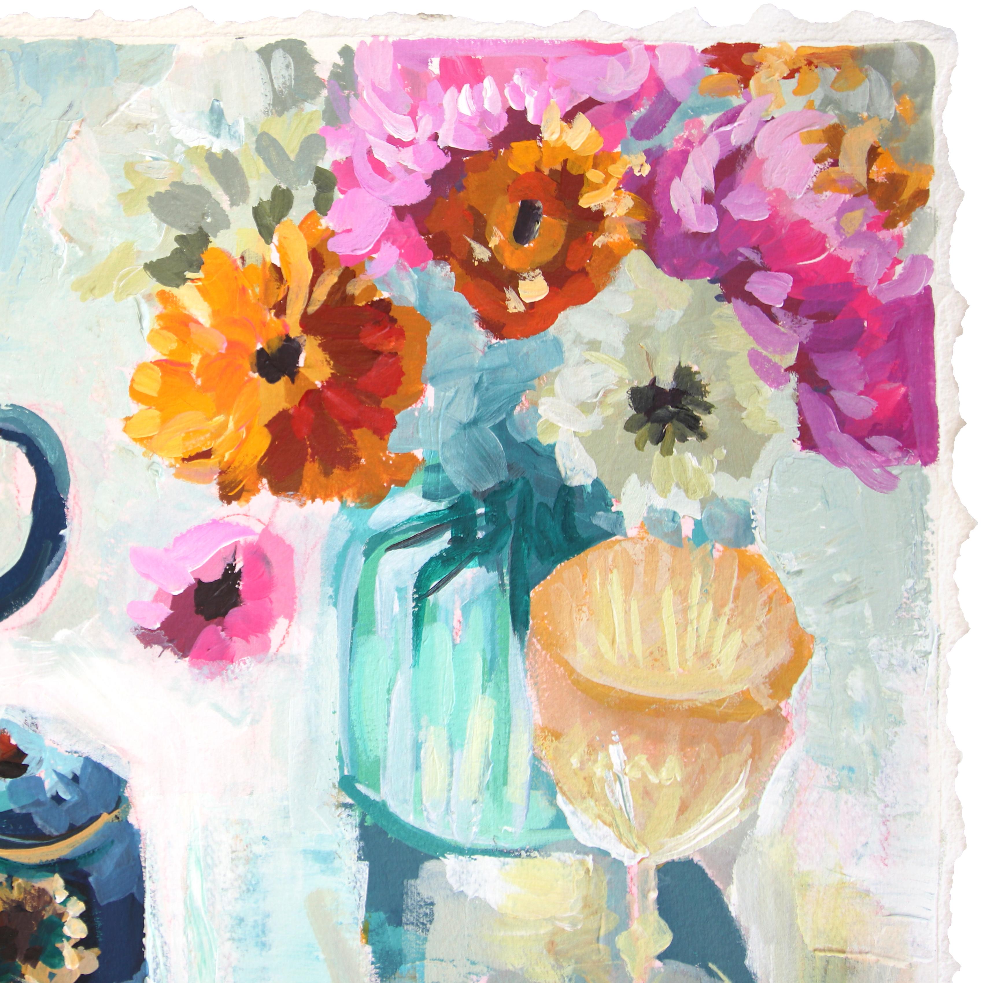 Sólo por invitación -  Bodegón de colores sobre papel - Painting Contemporáneo de Kellie Newsome