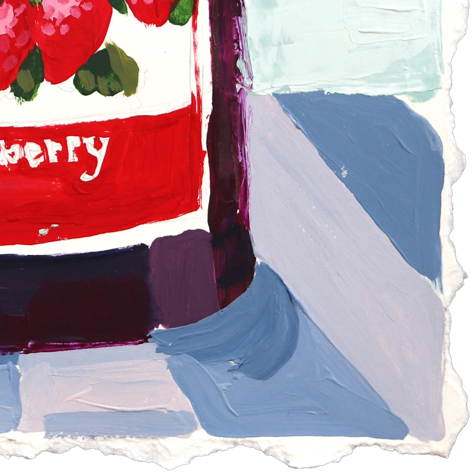 Jelly Time - Lebensmittel Gewürz Stillleben Farbe getränkt Mixed Media Kunstwerk (Grau), Still-Life Painting, von Kellie Newsome