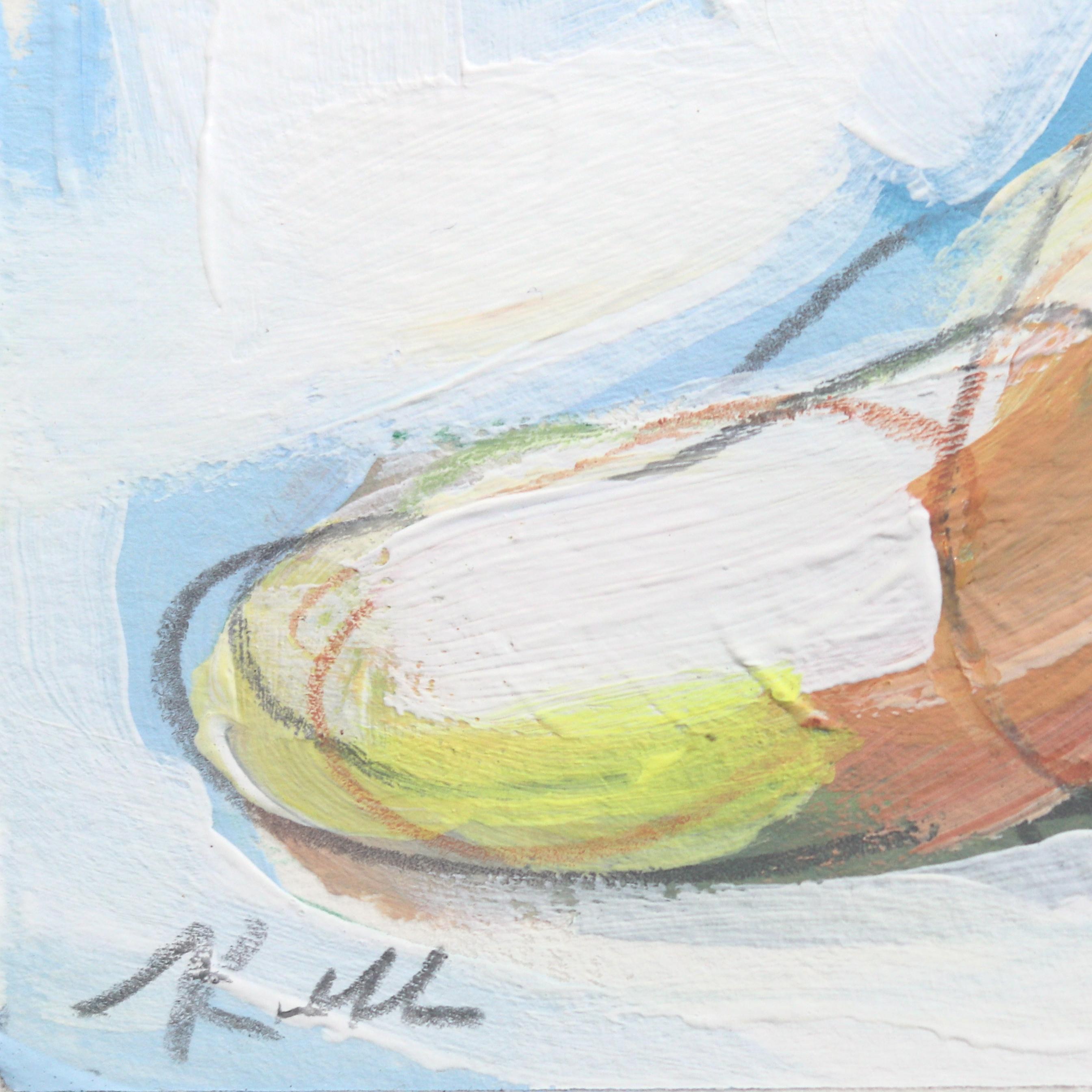 Petit renard - Peinture abstraite sur papier encadrée en vente 4