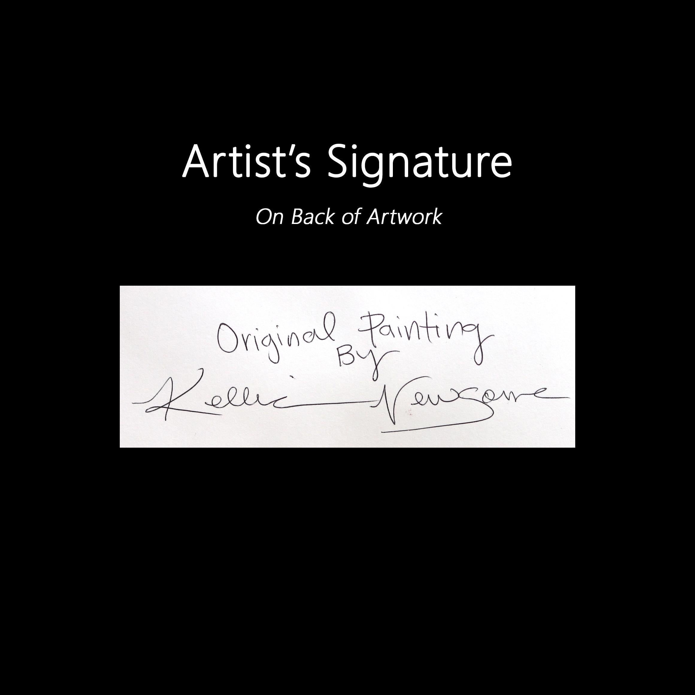 Loyaler Schäferhund - Abstraktes ausdrucksstarkes Hundeporträt Gemischte Medien Malerei auf Papier im Angebot 3