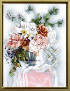 Pears
Pink - Framed Abstract Expressive Botanical Floral Still Life Painting
