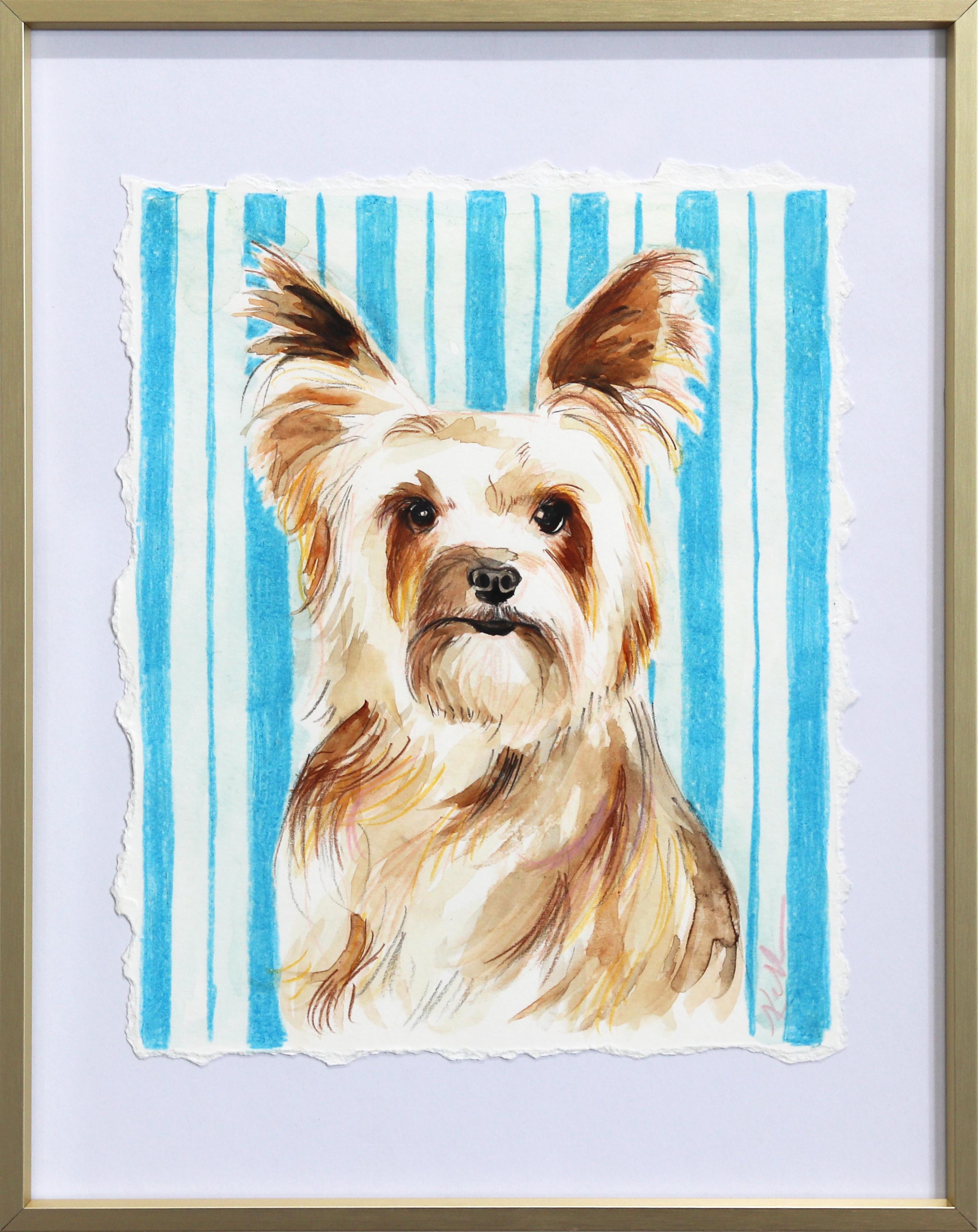 Animal Painting di Kellie Newsome - Quadro della lealtà - Ritratto di cane dipinto su carta