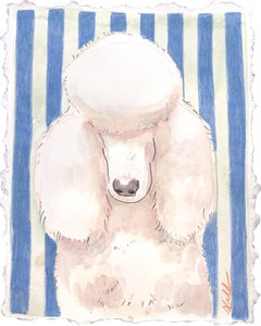 Powder Puff - Dog Portrait Painting on Paper