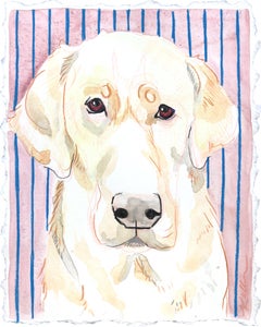 Occhi di cucciolo - Ritratto di cane dipinto su carta