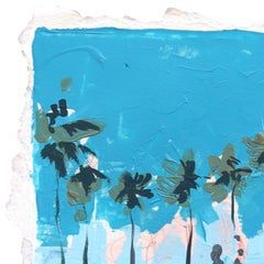 Silver Lake Shops - Original Abstrakt Los Angeles Landschaft Gemischte Medien Kunstwerk