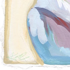 Panda Basura Sentado - Pintura Animal Abstracta sobre Papel