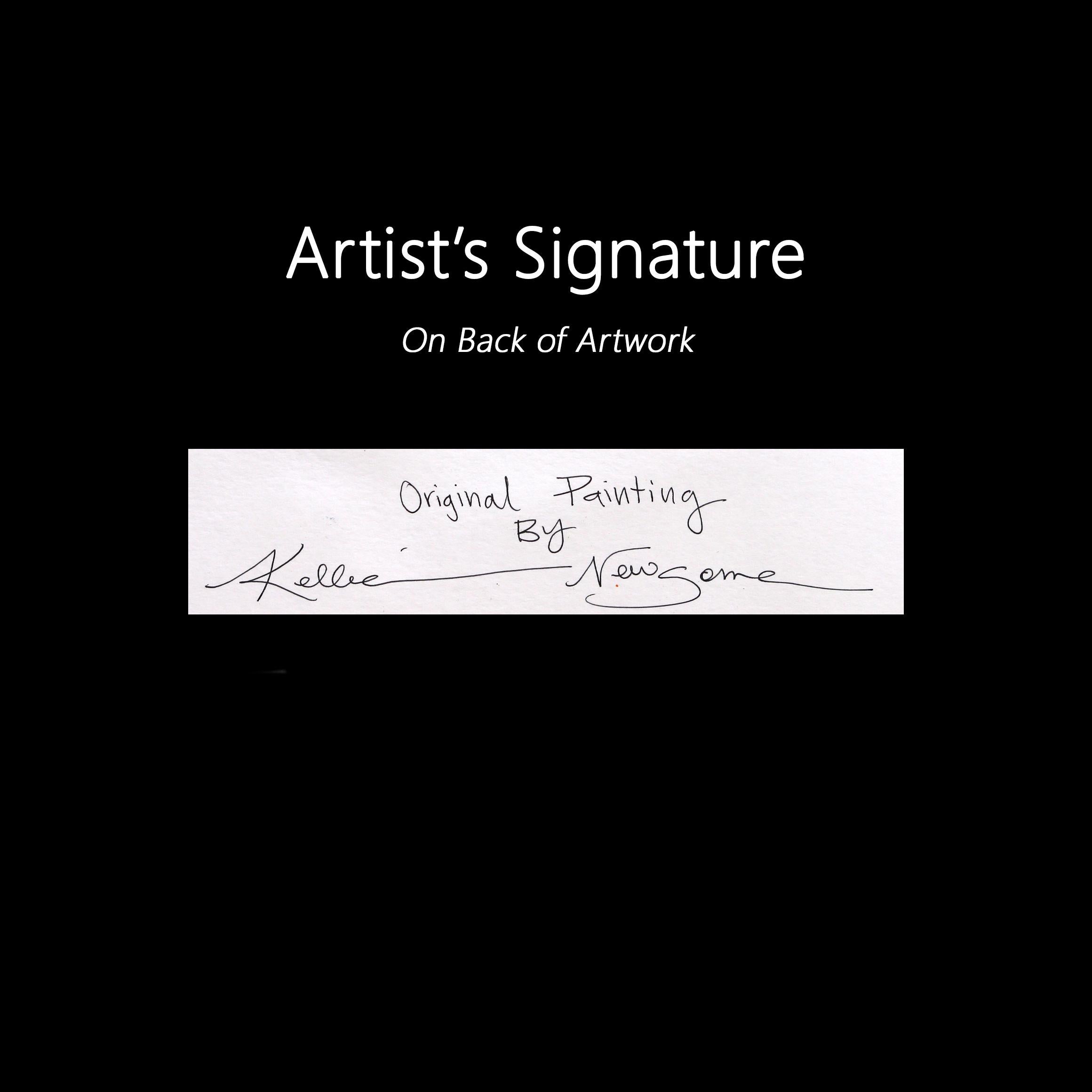 Small & Fluffy - Abstract Expressive Dog Portrait Mixed Media Painting on Paper im Angebot 3